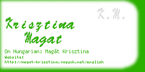 krisztina magat business card
