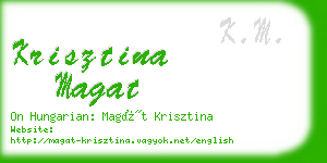 krisztina magat business card